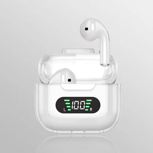 M16 Pro Bluetooth Headset - White Earbuds with Mic and Touch Control
